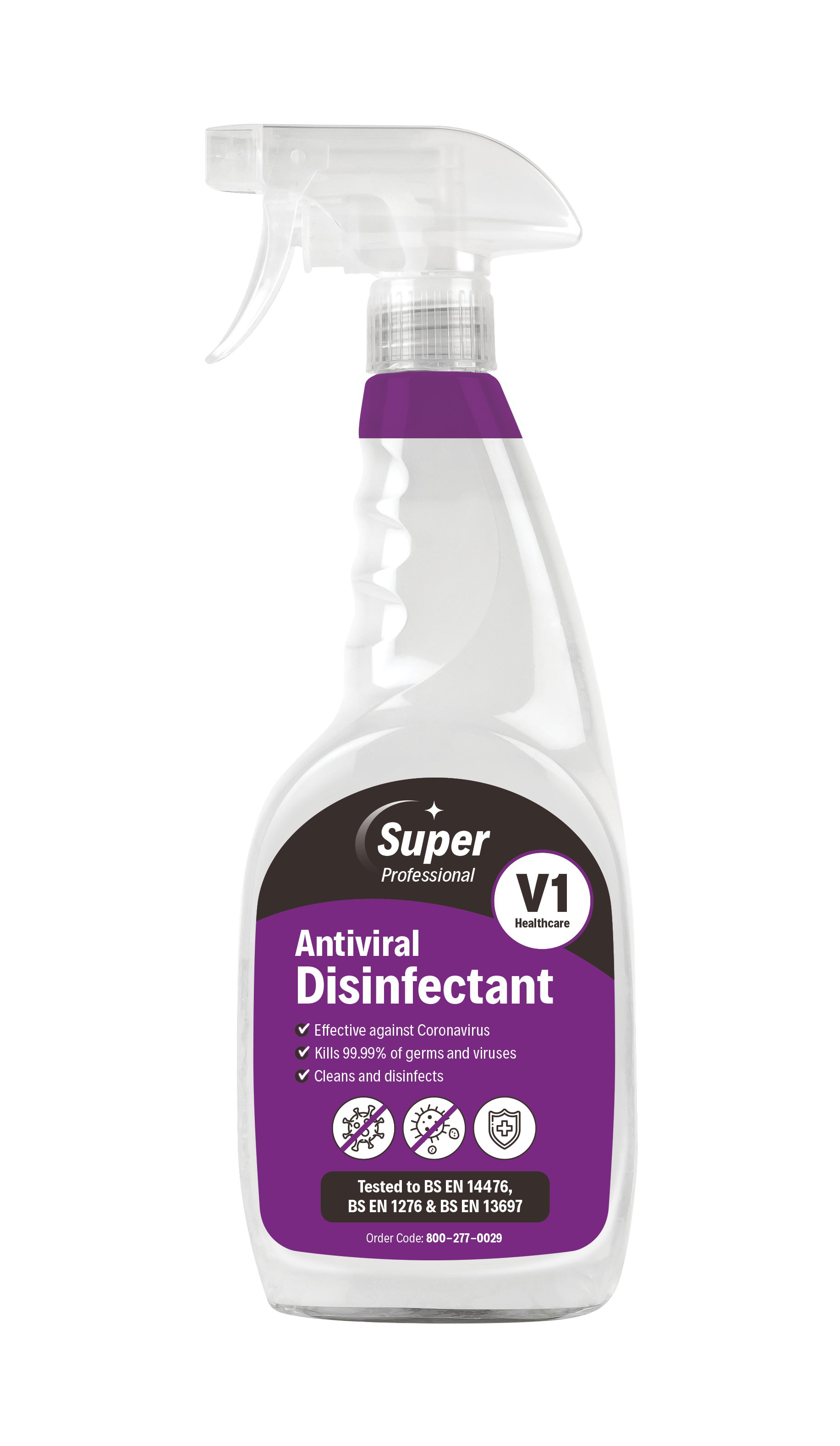 750ml Super Antiviral Disinfectant Trigger Spray - V1